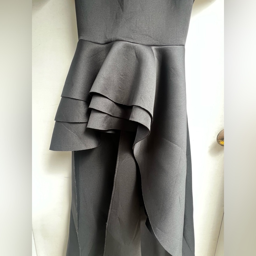 Black High-Low Peplum Dress - Picture 5 of 10